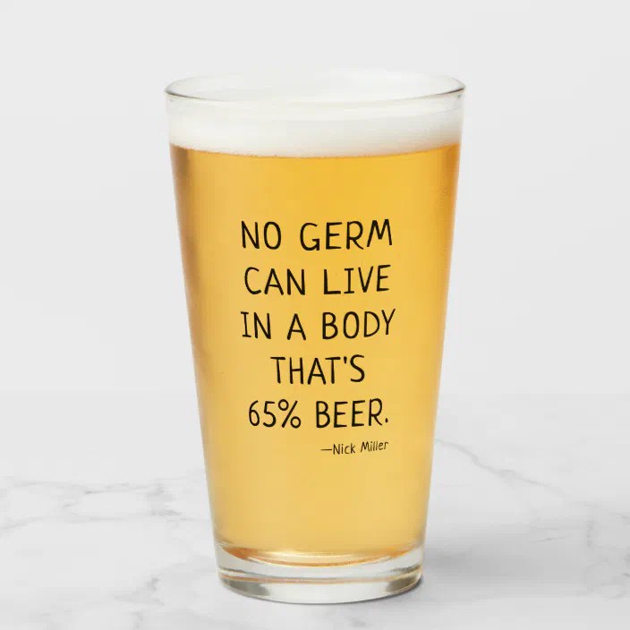 Nick Miller Funny Quotes Pint Glass Jazzel CA.