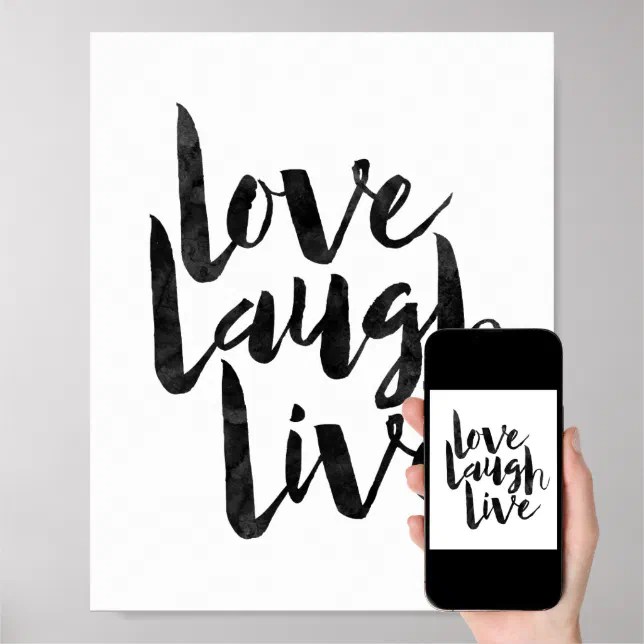 Love Laugh Live Poster Zazzle