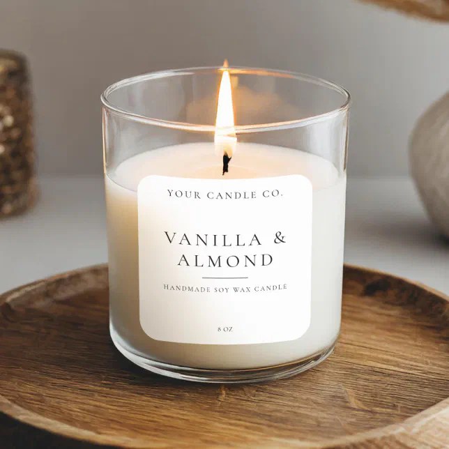 Minimalist Candle Label Zazzle