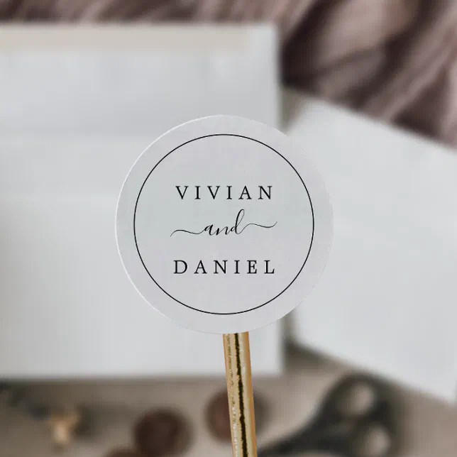 Minimalist Wedding Envelope Seals Zazzle