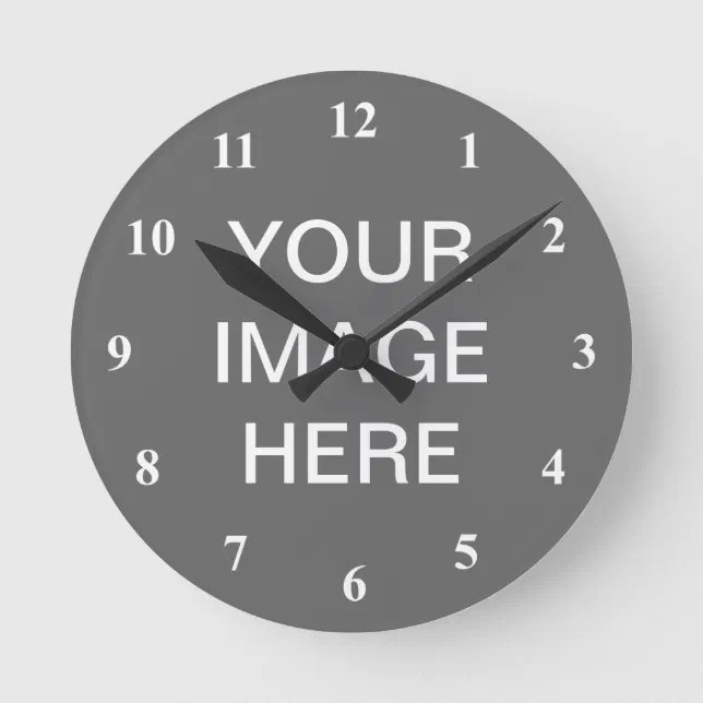 Number clock design Customize it with your photo Zazzle