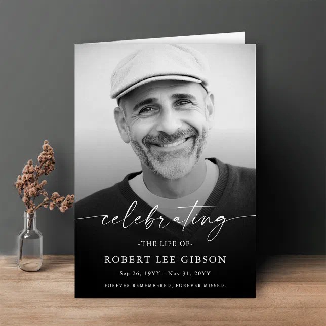 Obituary Order of Service Funeral Memorial Service Program Zazzle