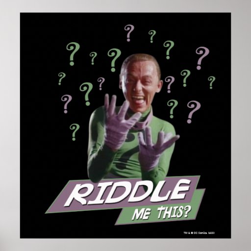 Riddler Riddle Me This Print Zazzle