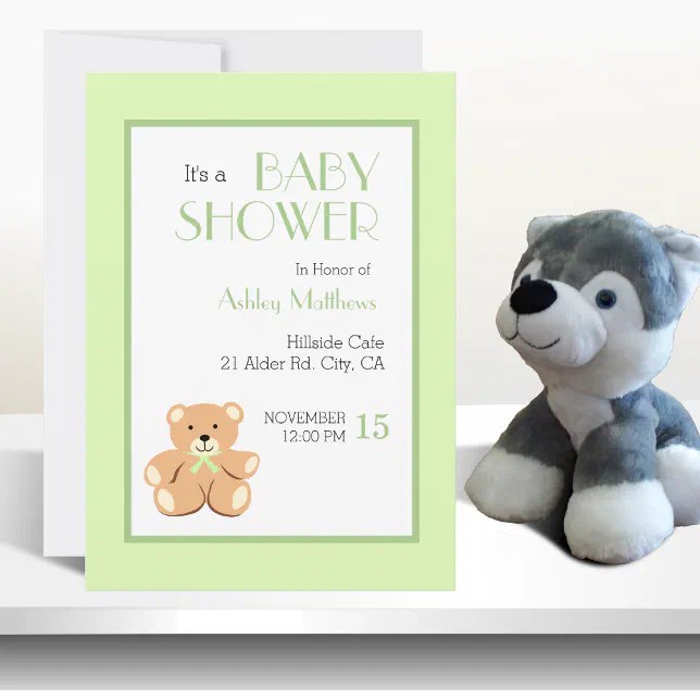 Teddy Bear Shower Invitation Zazzle