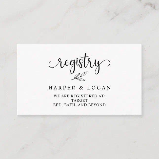 Wedding Registry Invitation Insert Enclosure Card Zazzle