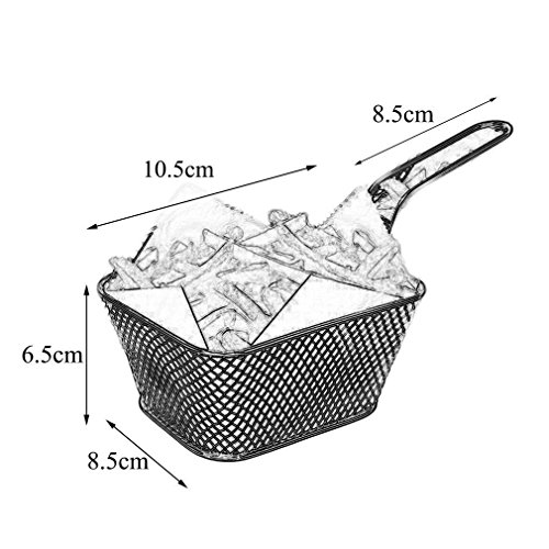 Stainless Steel Chef Basket Mini Fry Baskets Fryer Cooking French Fries
