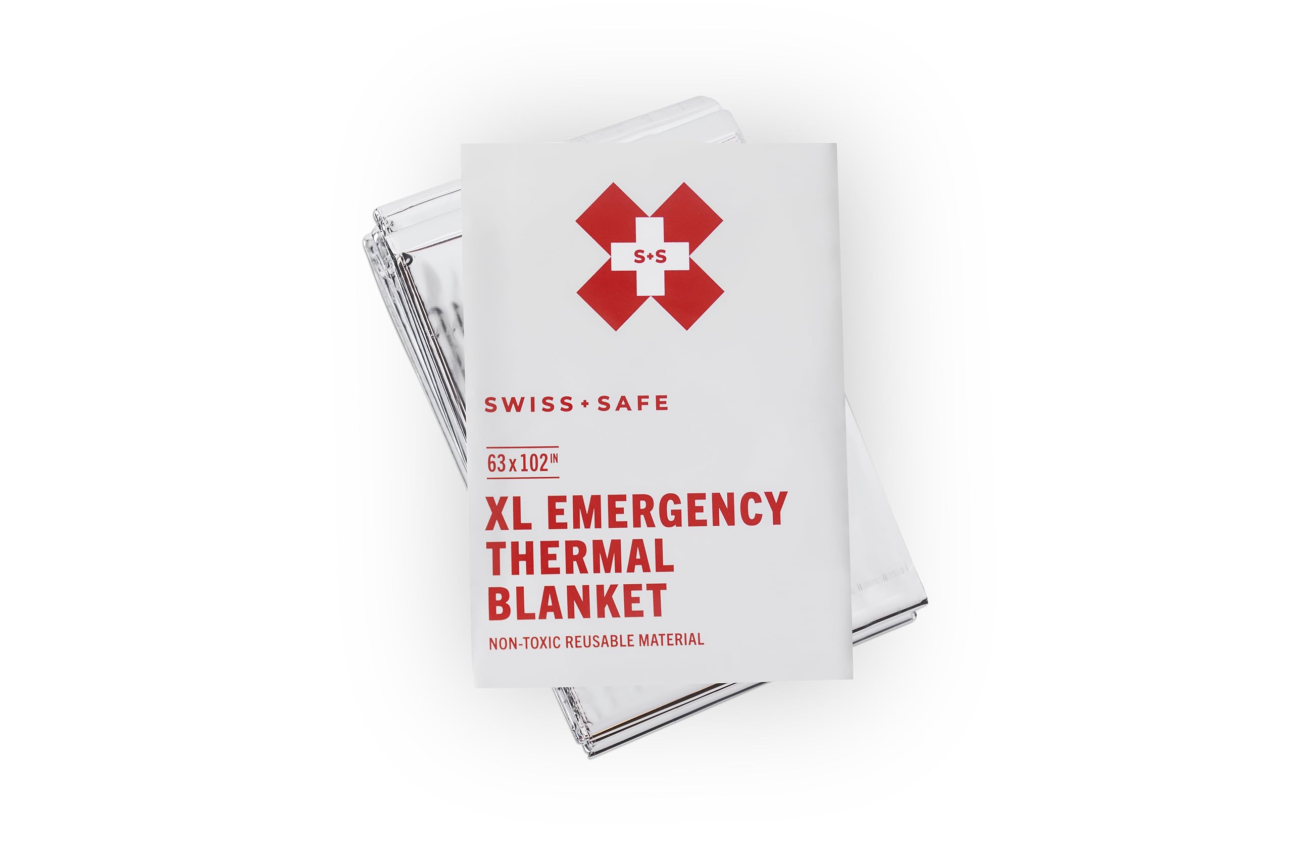 Swiss Safe Emergency Mylar Thermal Blankets, Designed for NASA
