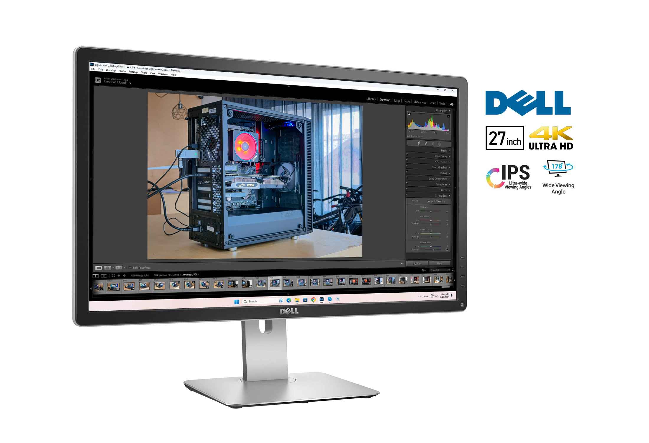 Монитор DELL P2715Q, 27inch 4K AHIPS, No PWM, HDMI, DisplayPort, US...
