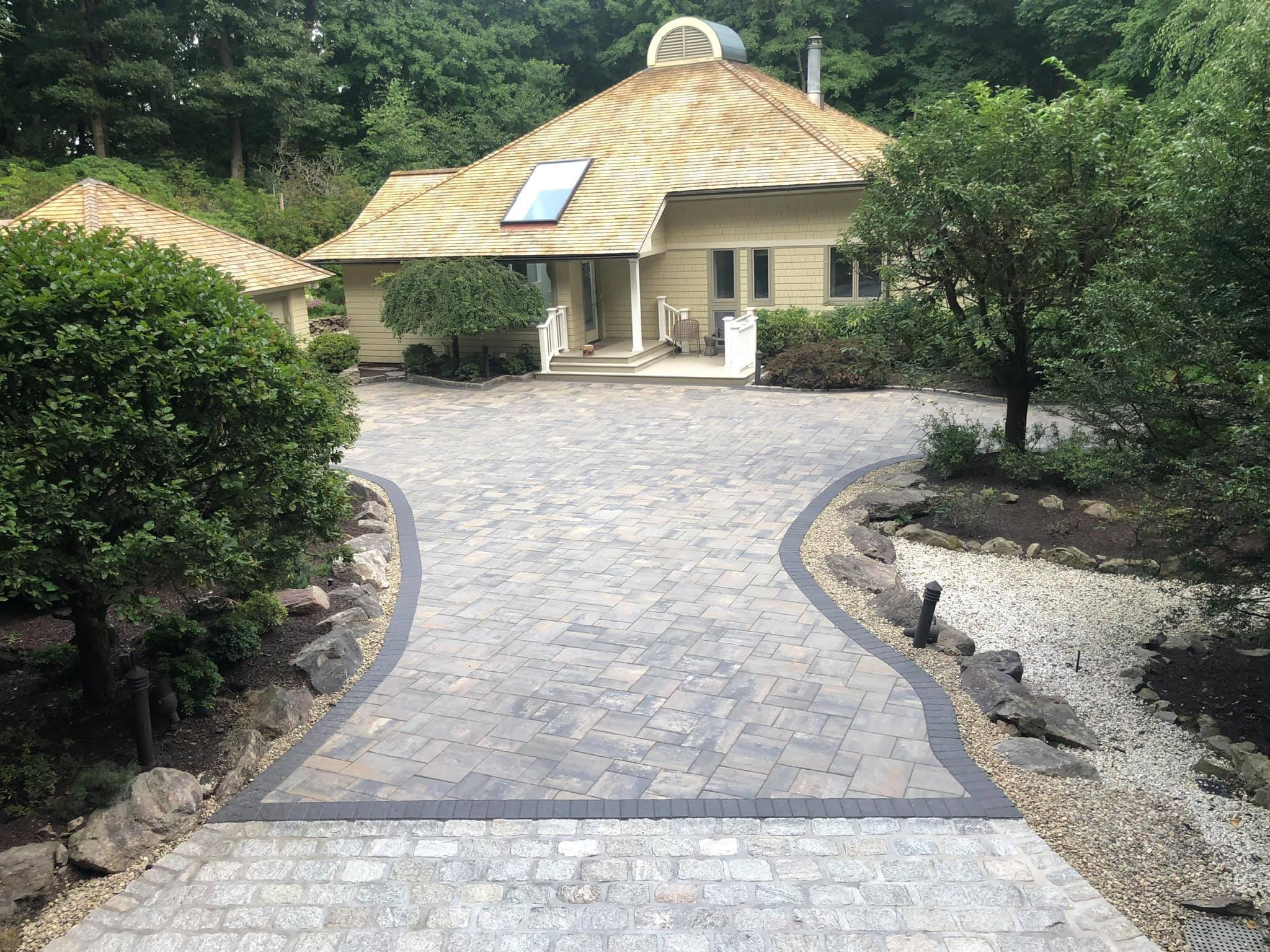 Weston, CT Stone Pavers Driveway Project Driveway Design