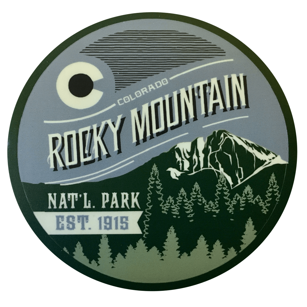 Sticker RMNP Longs Peak Circle Rocky Mountain Conservancy