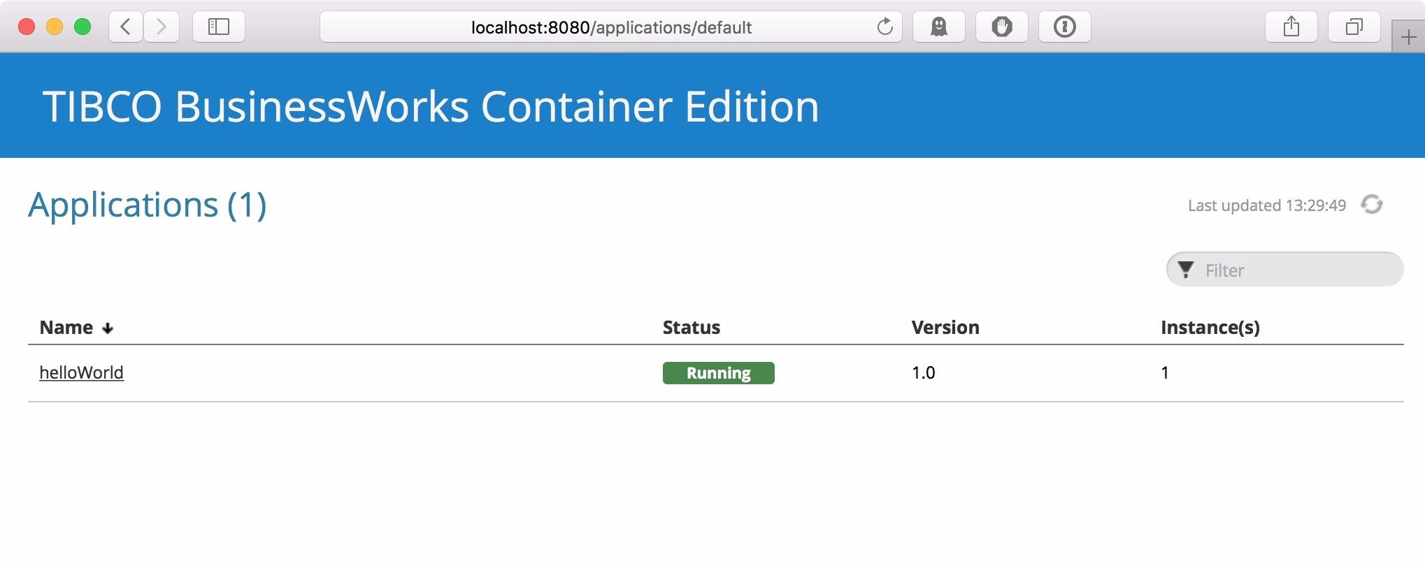 TIBCO monitoring on Docker How to create, instantiate and start a