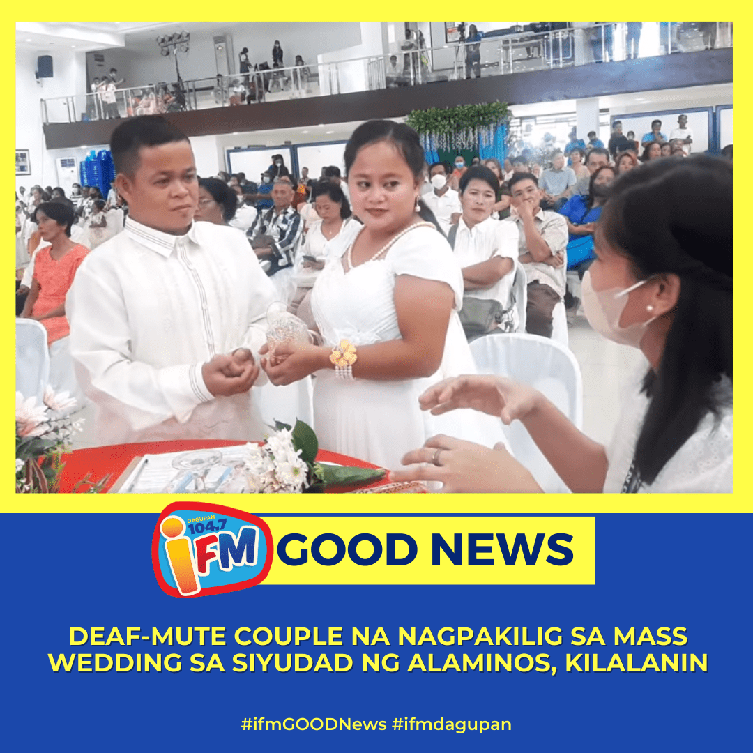 DEAFMUTE COUPLE NA NAGPAKILIG SA MASS WEDDING SA SIYUDAD NG ALAMINOS