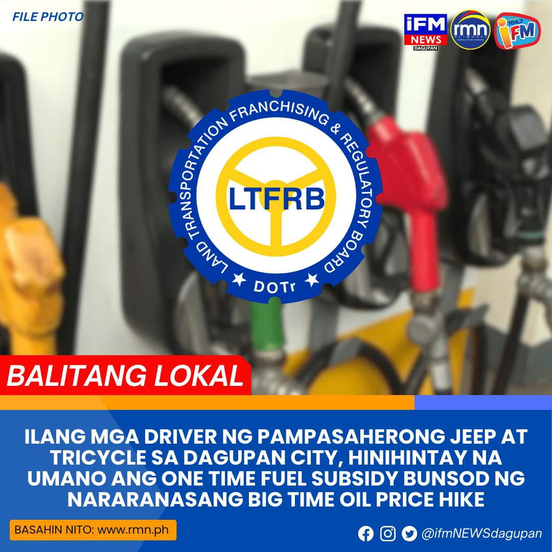 ILANG MGA DRIVER NG PAMPASAHERONG JEEP at TRICYCLE SA DAGUPAN CITY