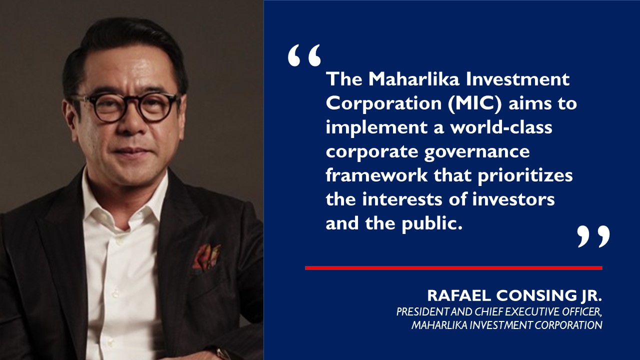 Mga pangunahing tungkulin ng CEO ng Maharlika Investment Corporation