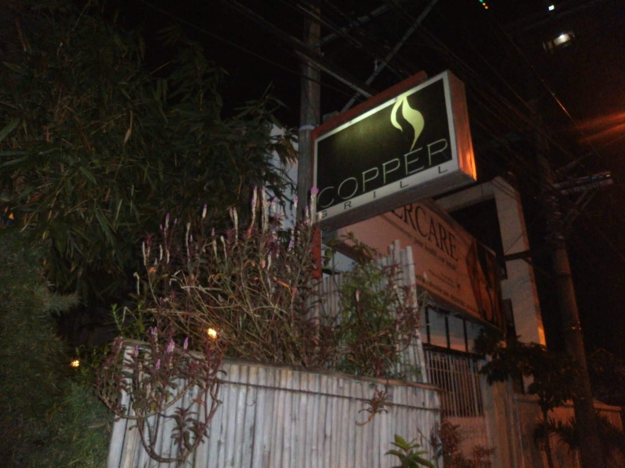 Copper Grill Fine dining(ish)feel bar/garden restaurant RM NISPEROS