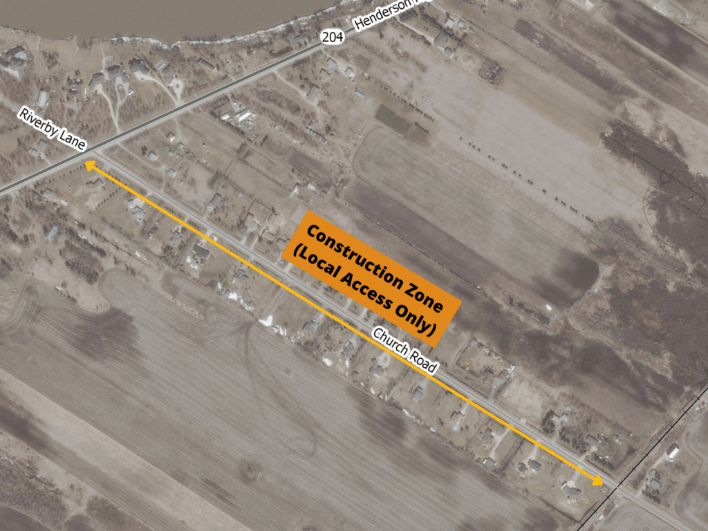 ChurchRdConstructionZone Rural Municipality of St. Clements