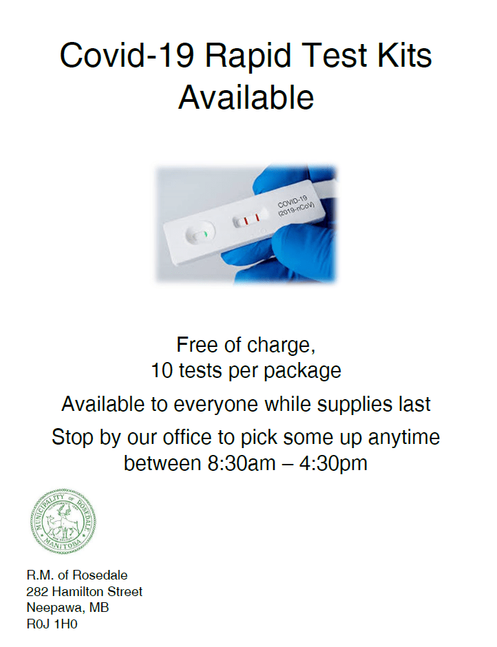 COVID19 RAPID TEST KITS Available for pickup RM of Rosedale
