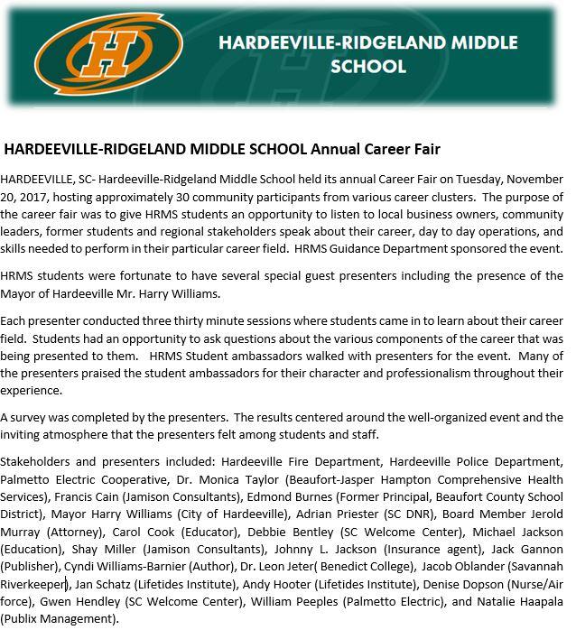 Jasper County Fair Events 2023 Hardeeville Junior & Senior High School