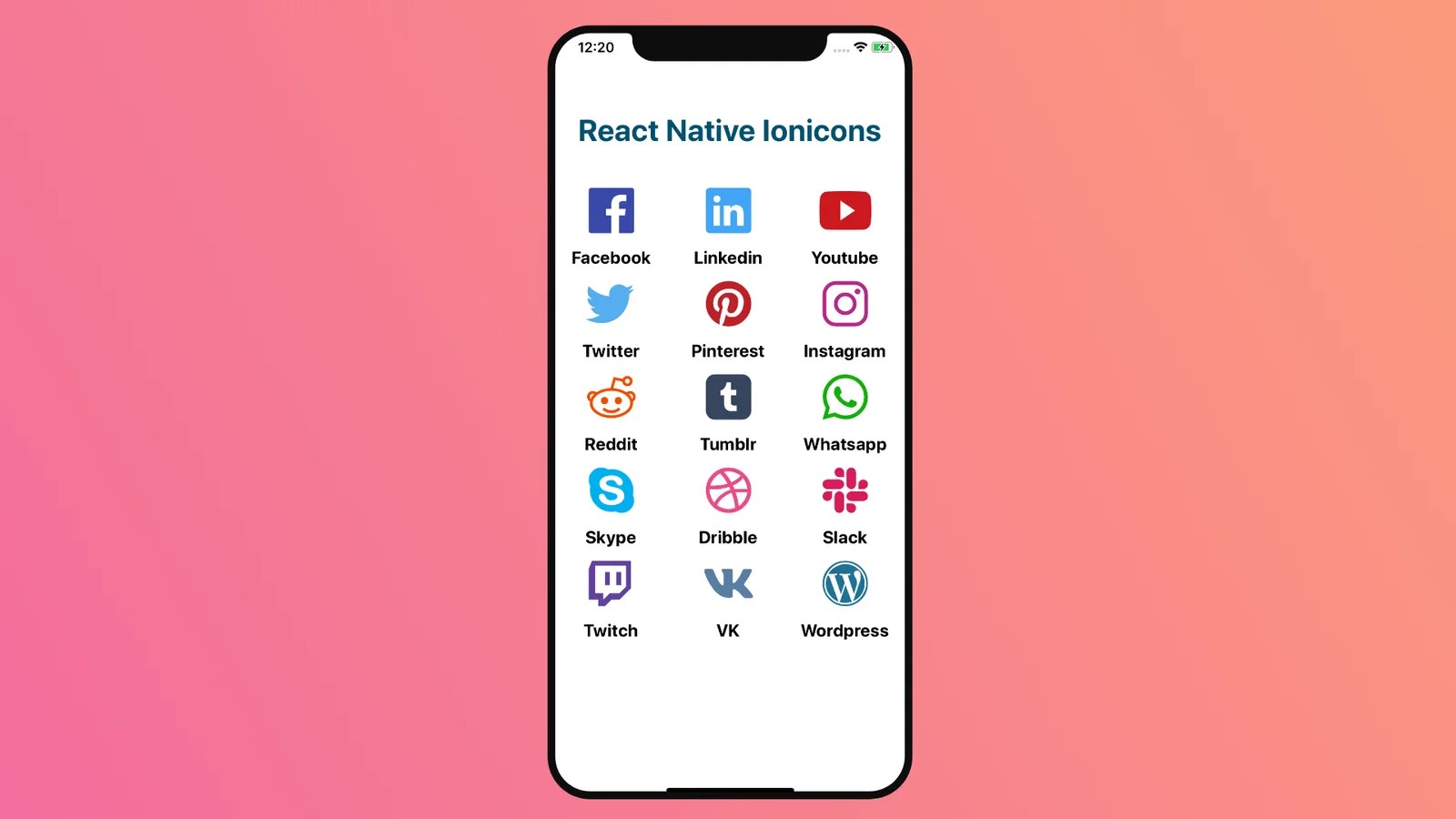 React Native Ionicons Example React Native Master