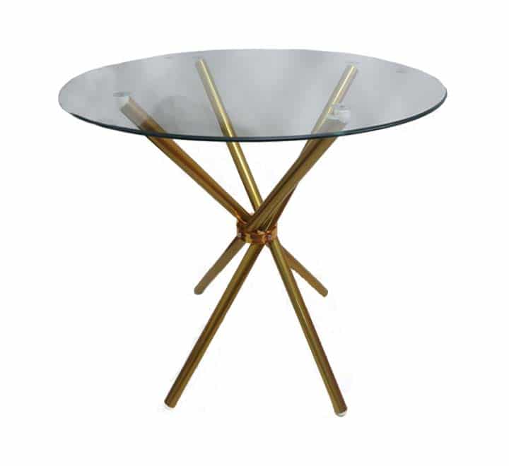 Round Glass Table With Gold Metal Legs Rnsdecorsupplies