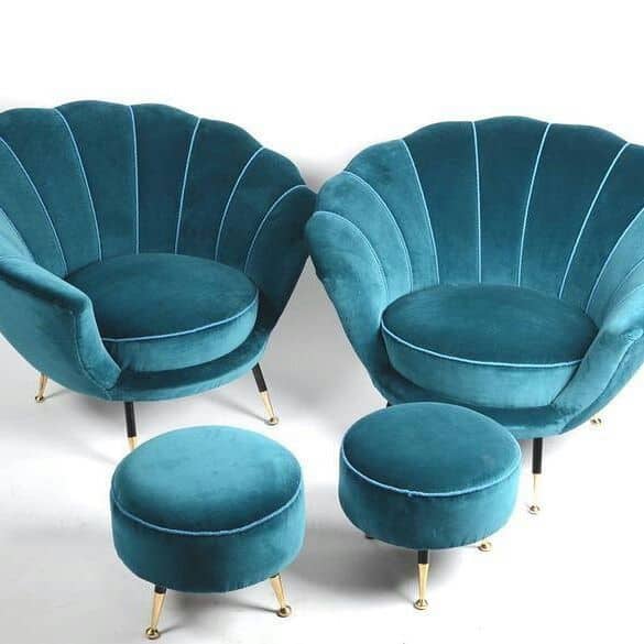 Velvet Flower Chair Set Rnsdecorsupplies