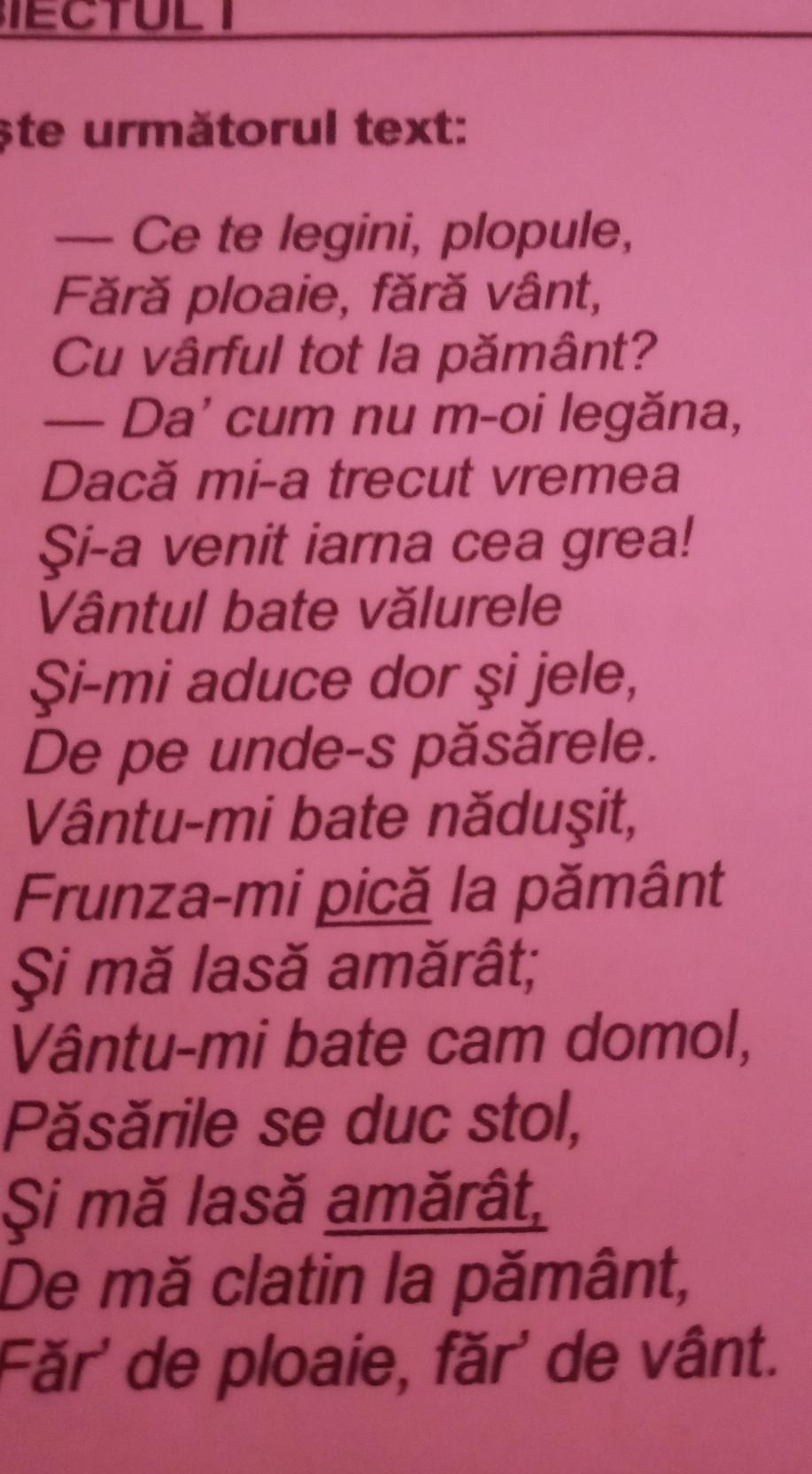 In Vol Flori Alese Din Poezia PopularÄ EdiÈie IngrijitÄ De Ioan Èerb B RedacteazÄ O Compunere Brainly Ro