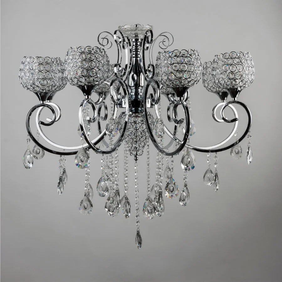 Modern Silver Chandelier NS014 • Ro2ya Home