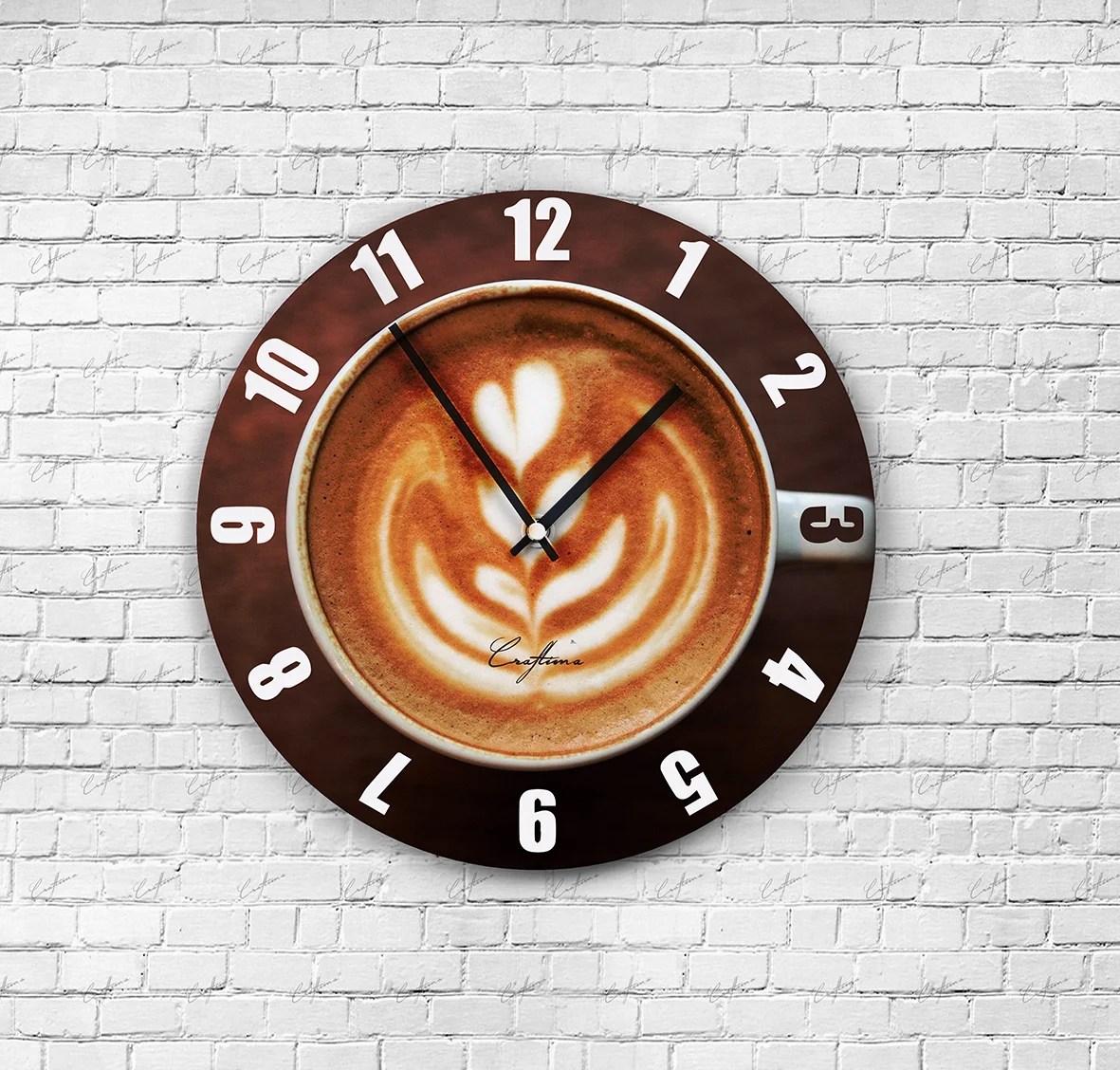 Kitchen wall clock coffee mug FT117 • Ro2ya Home