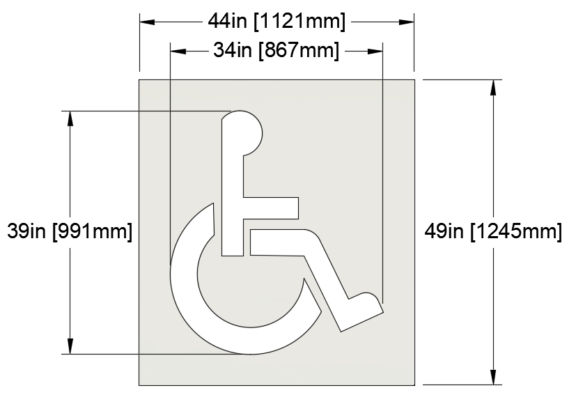 Handicap Stencil 39" x 35" Roadly