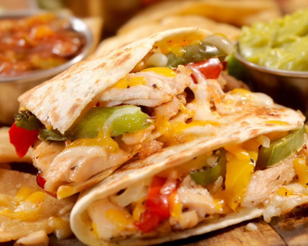 Quésadillas au poulet et aux légumes Road Of Kitchen
