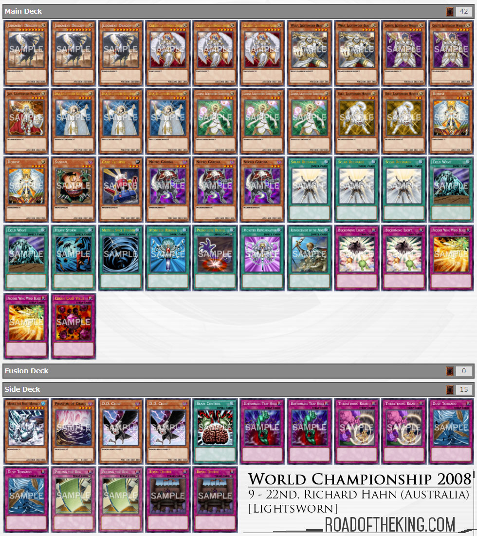 YuGiOh! World Championship 2008 Road of the King