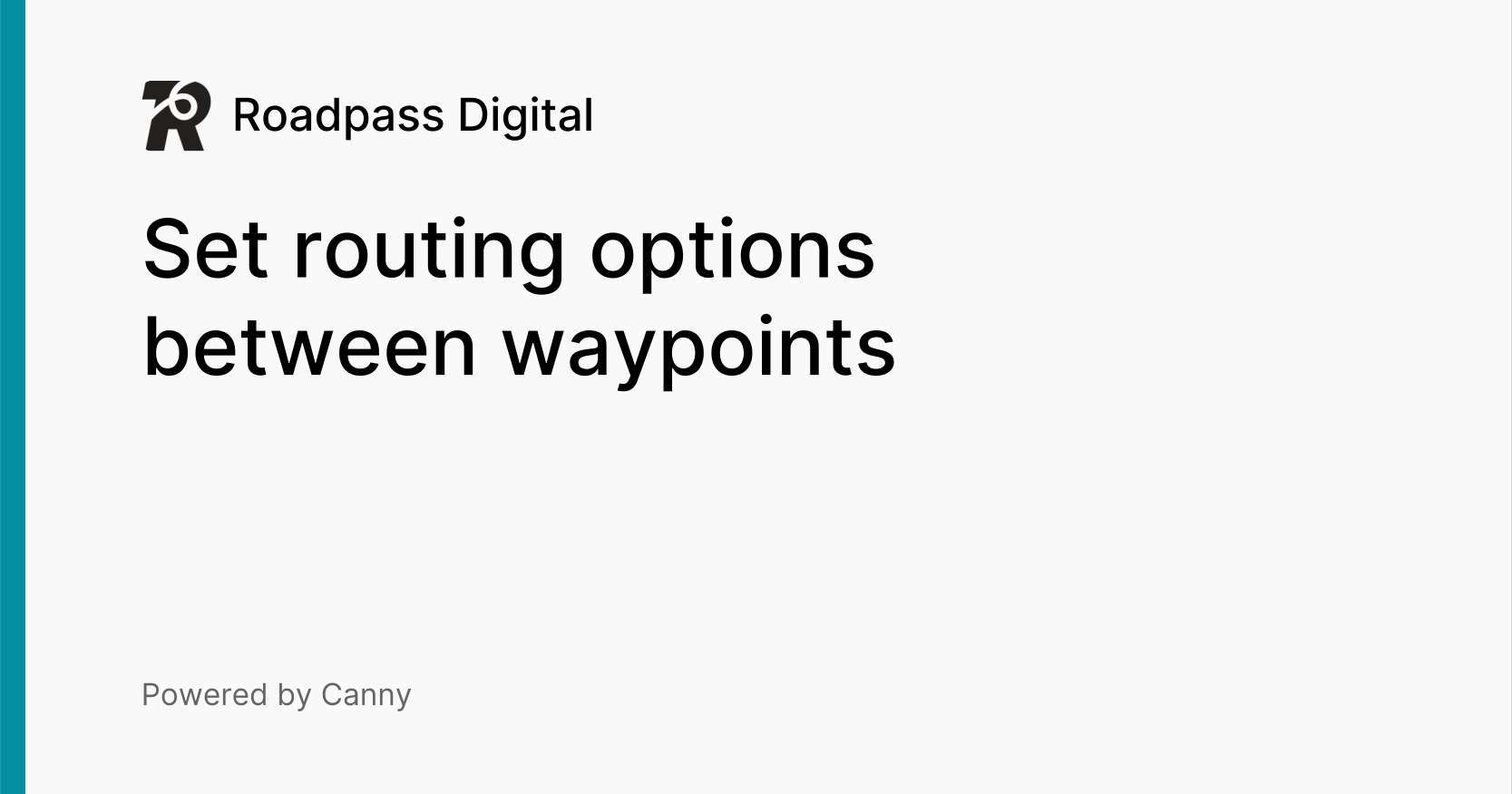 Set routing options between waypoints Roadtrippers Roadpass Digital