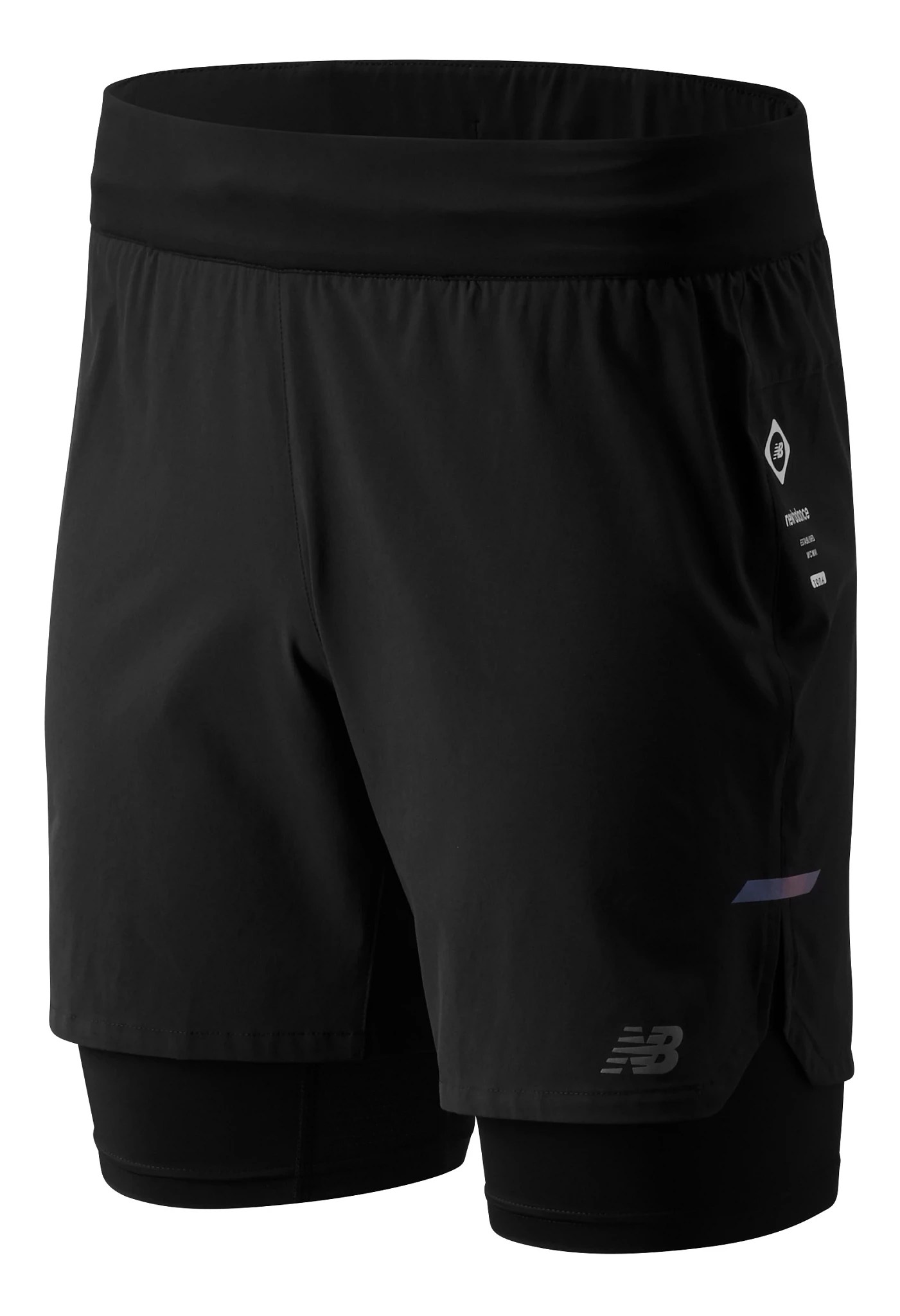 Mens New Balance Q Speed Run Crew 2in1 Shorts