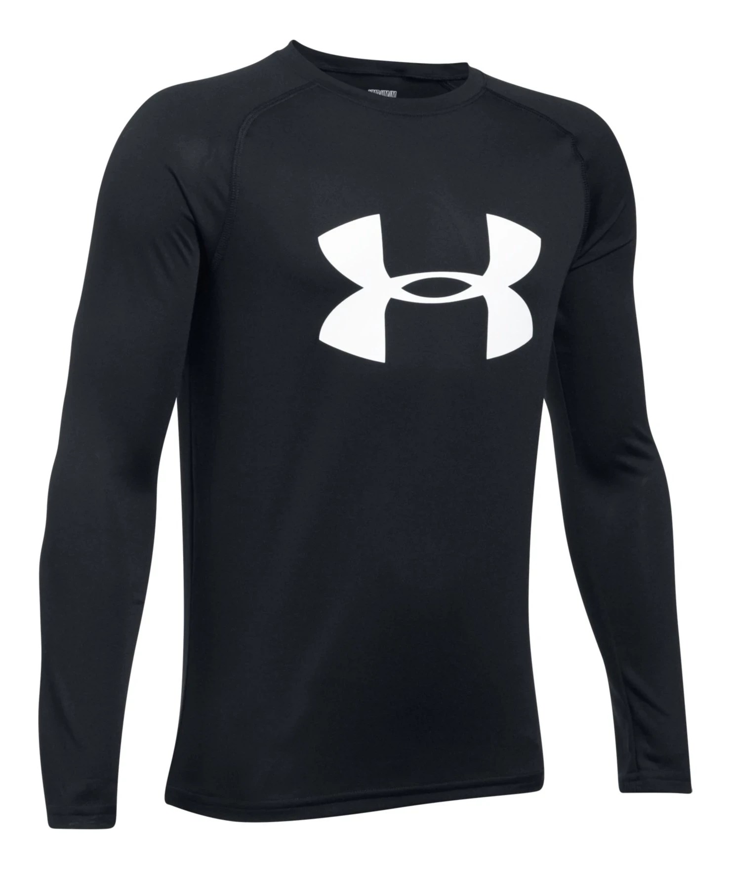 Under Armour Boys Big Logo Tee Long Sleeve Technical Tops