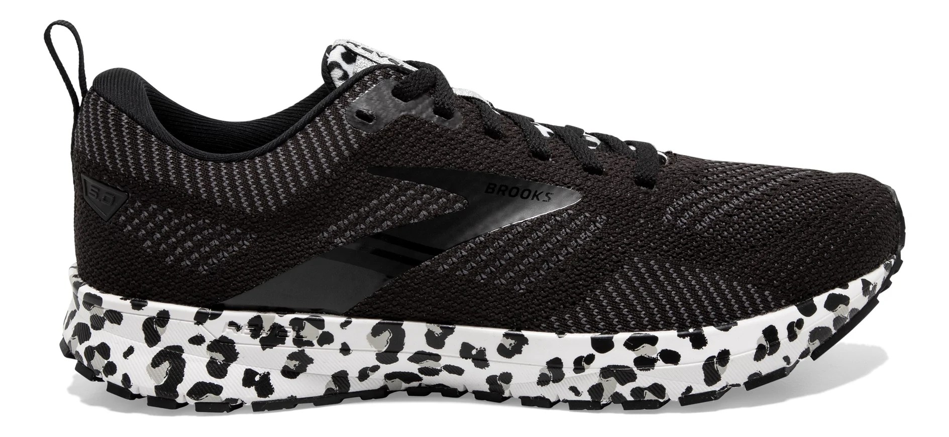 Womens Brooks Revel 5 Snow Leopard Running Shoe