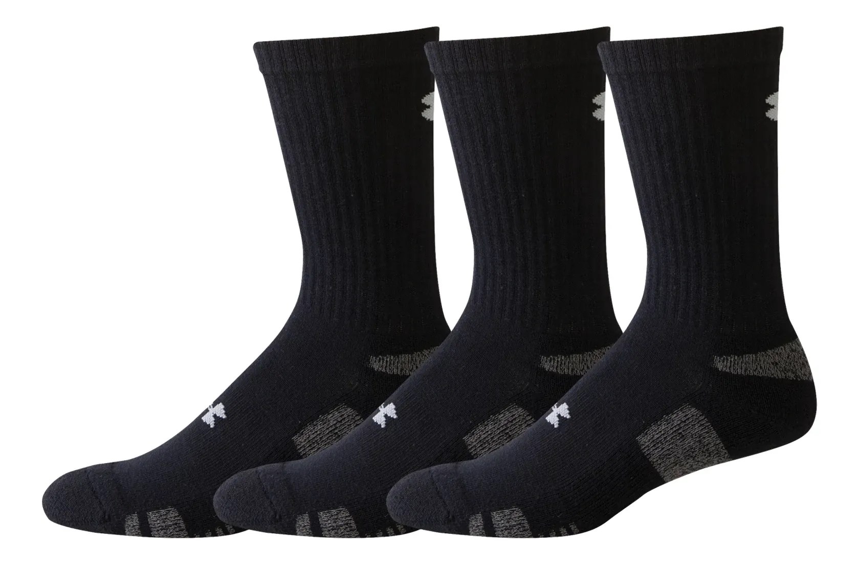 Mens Under Armour Heatgear Crew 3 pack Socks