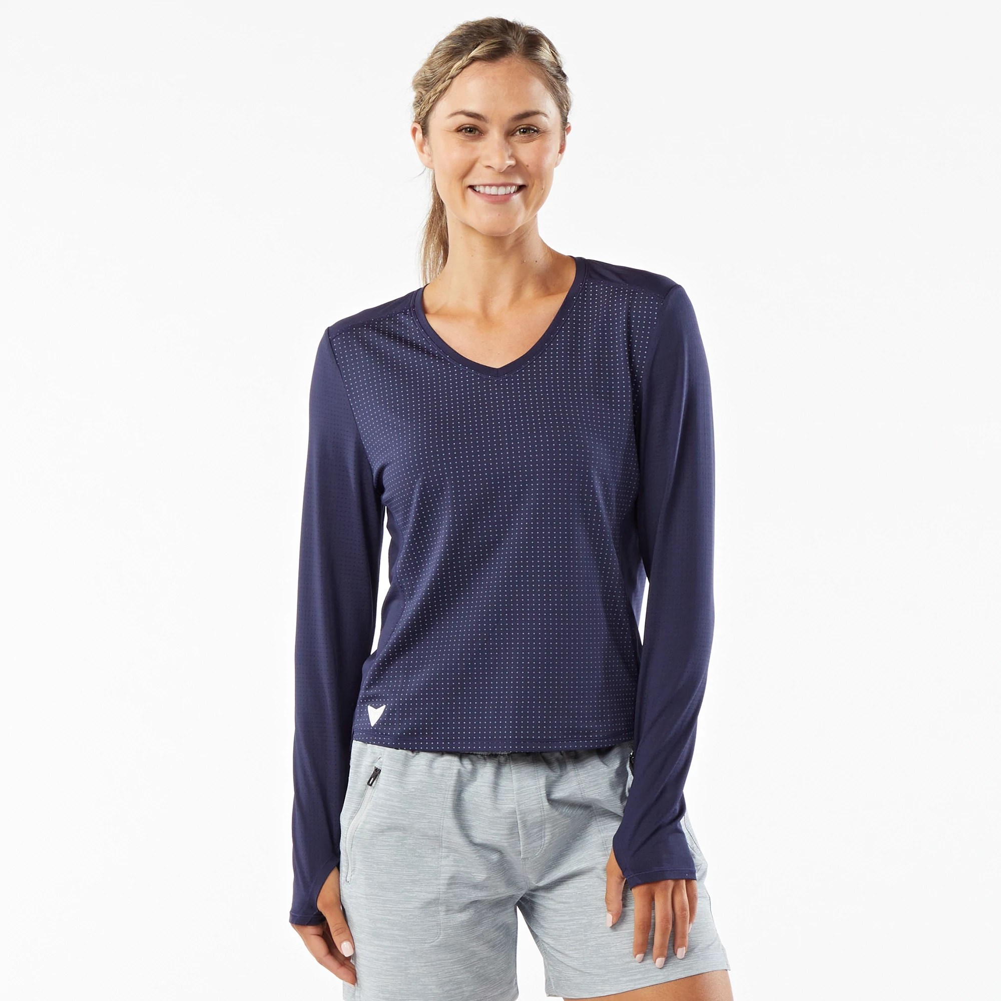 Womens Korsa Cadence Run Long Sleeve Half Zip Technical Tops