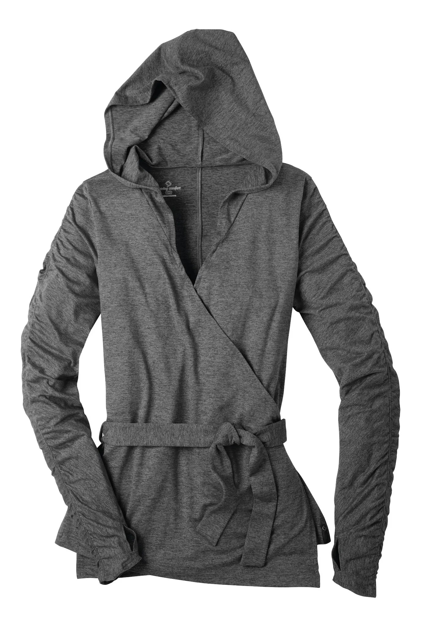 Womens Moving Comfort Chic Wrap Long Sleeve No Zip Technical Tops