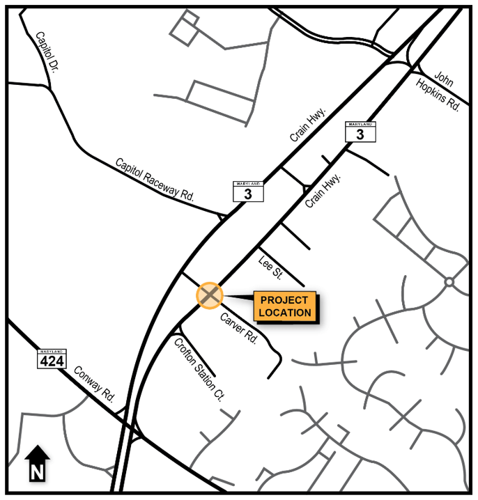 New Traffic Signal Coming Soon To MD 3 (Crain Highway) At Carver Road
