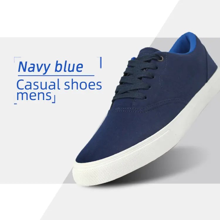 Mens navy canvas shoes RoadTek