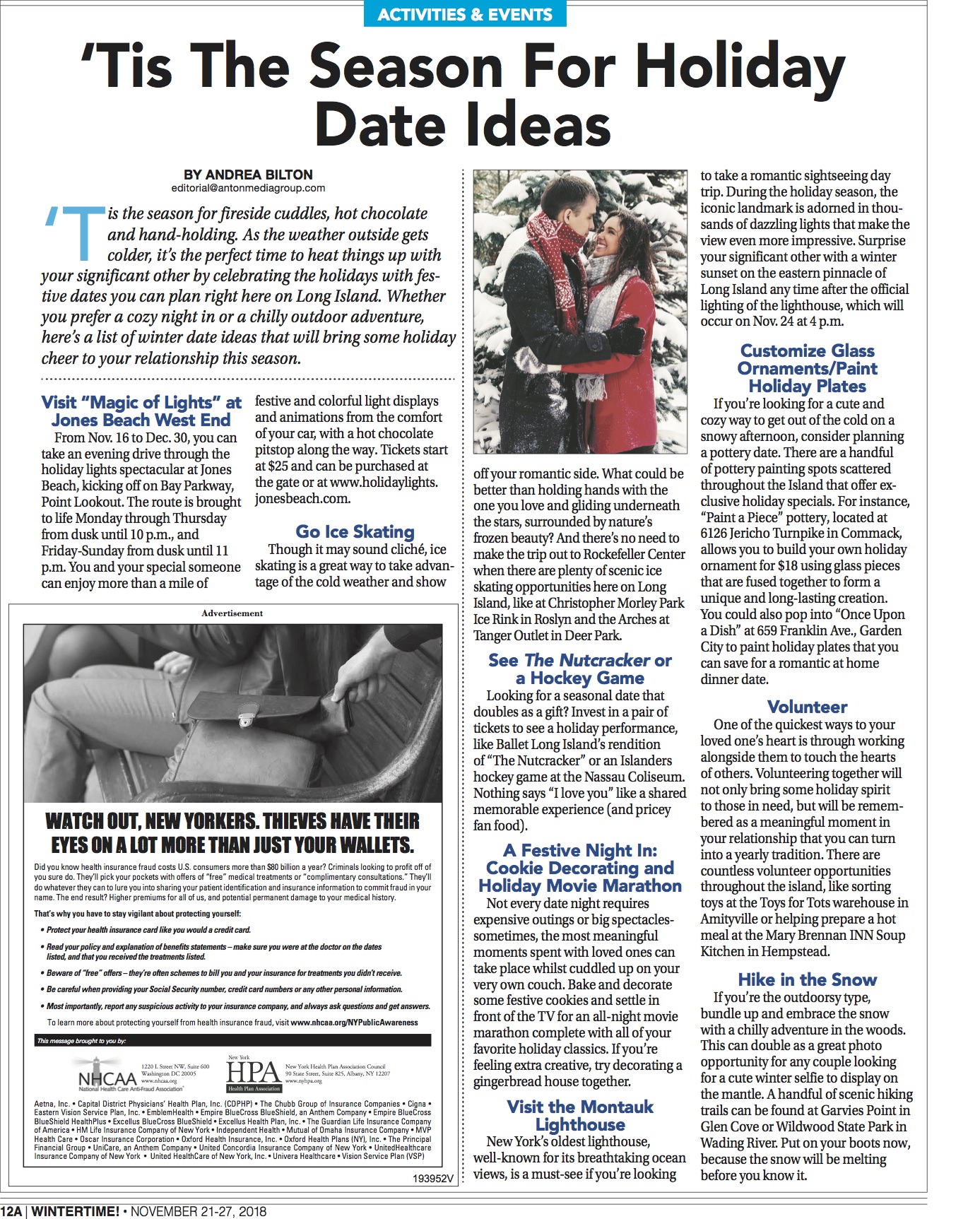 Long Island Weekly 11.21.18 Holiday Date Ideas Andrea Bilton