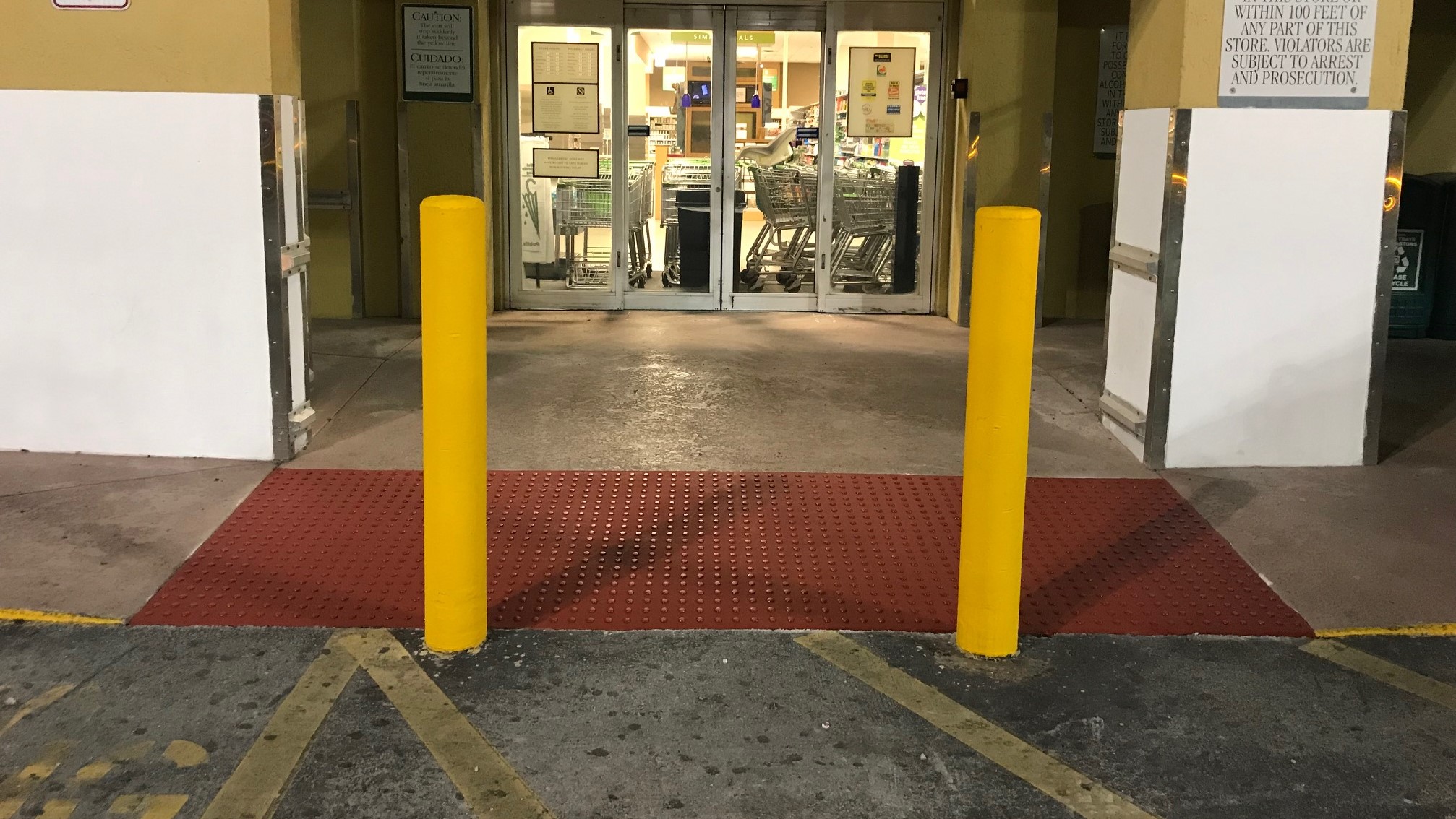 Top Guard red Detectable Warnings at Publix in Coral Gables (MiamiDade