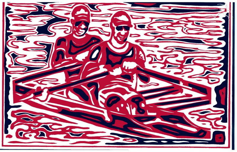 Roald Bradstock rowing