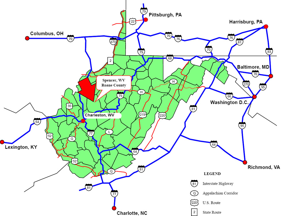 Map Room Roane County Economic Development Authority Spencer WV