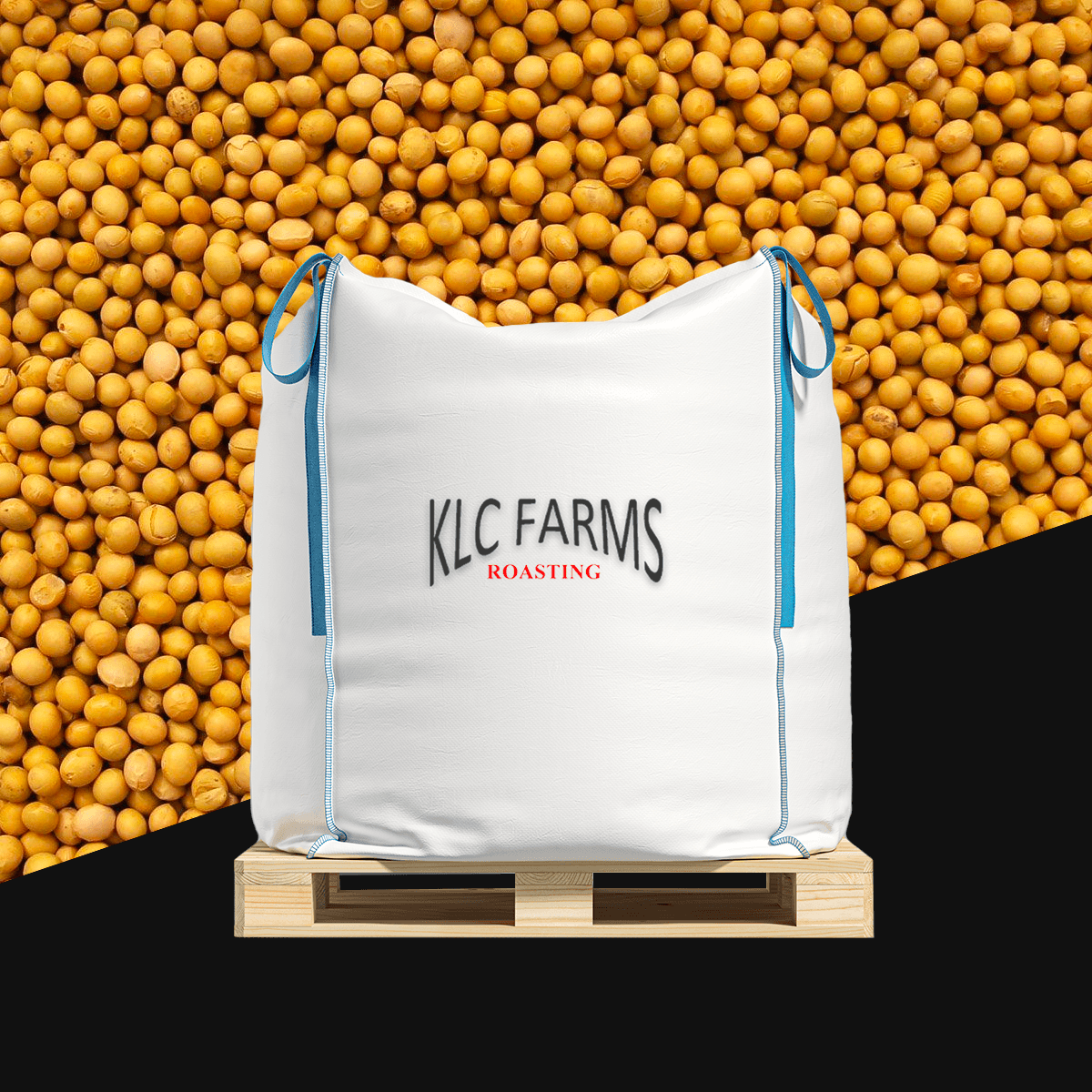 Roasted Soybeans 2000lb Tote — KLC Farms RoastingKLC Farms Roasting