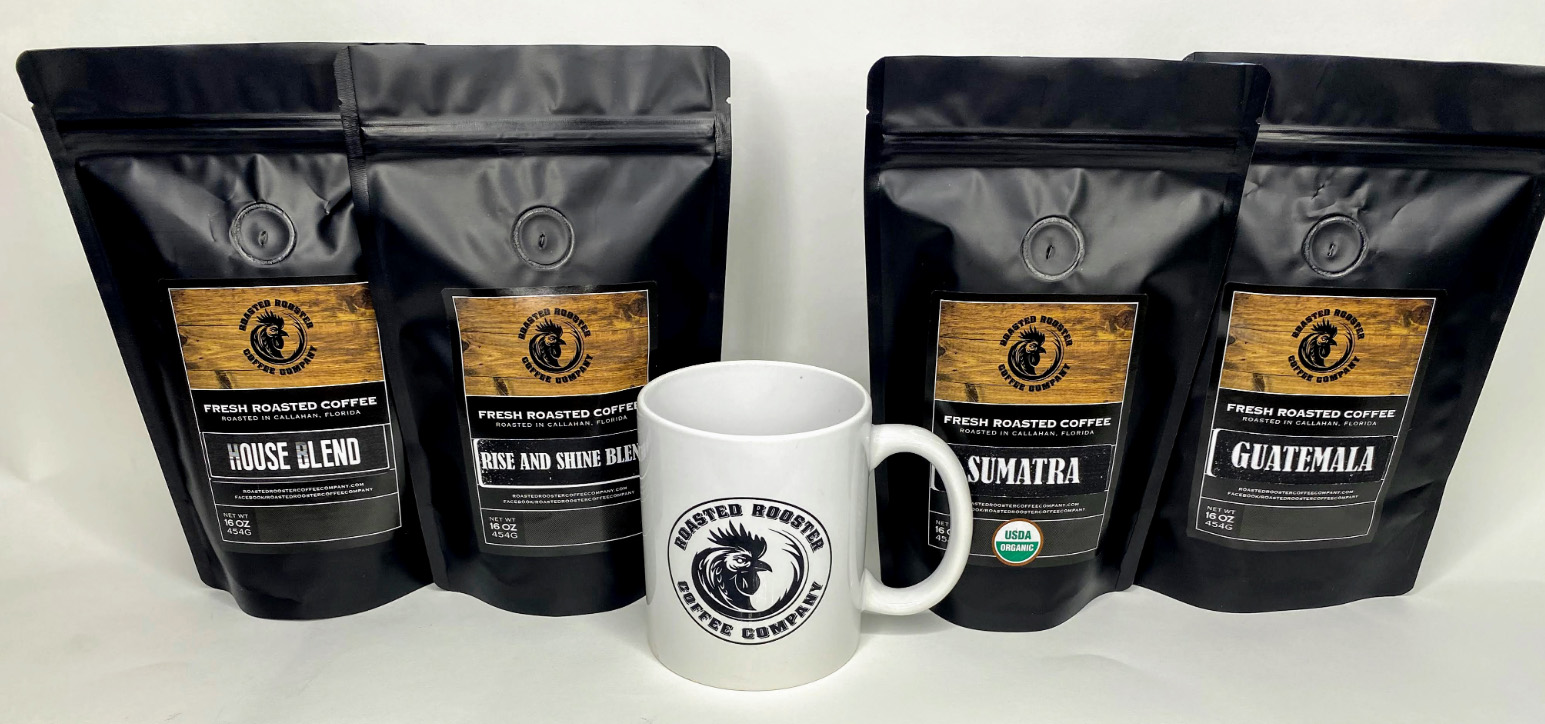 Roasted Rooster Sampler4 pack Roasted Rooster Coffee Company