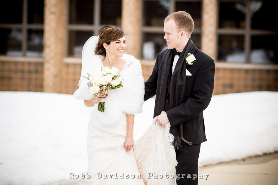 Jon and Erin Marshall married at Blanchard Alliance Church, and kicked