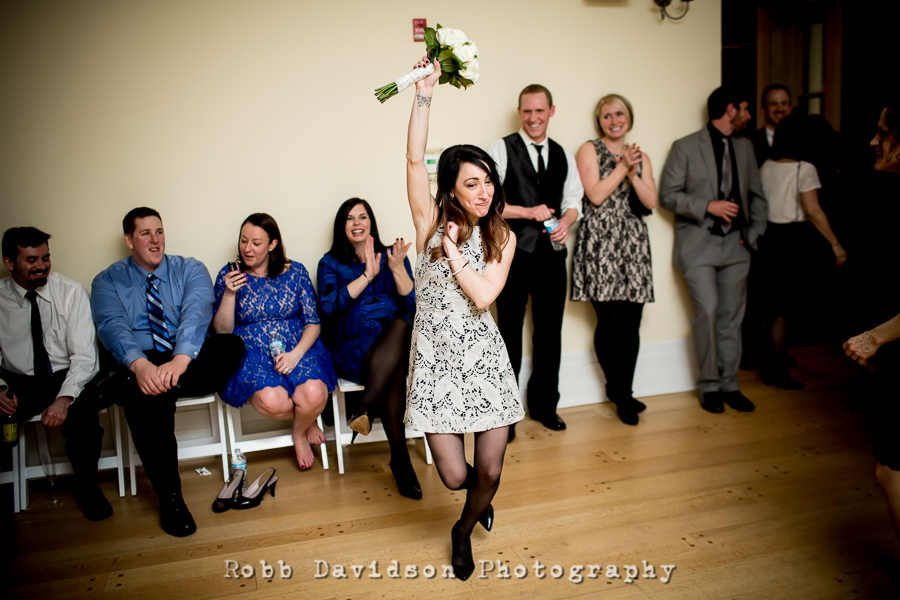 Jon and Erin Marshall married at Blanchard Alliance Church, and kicked