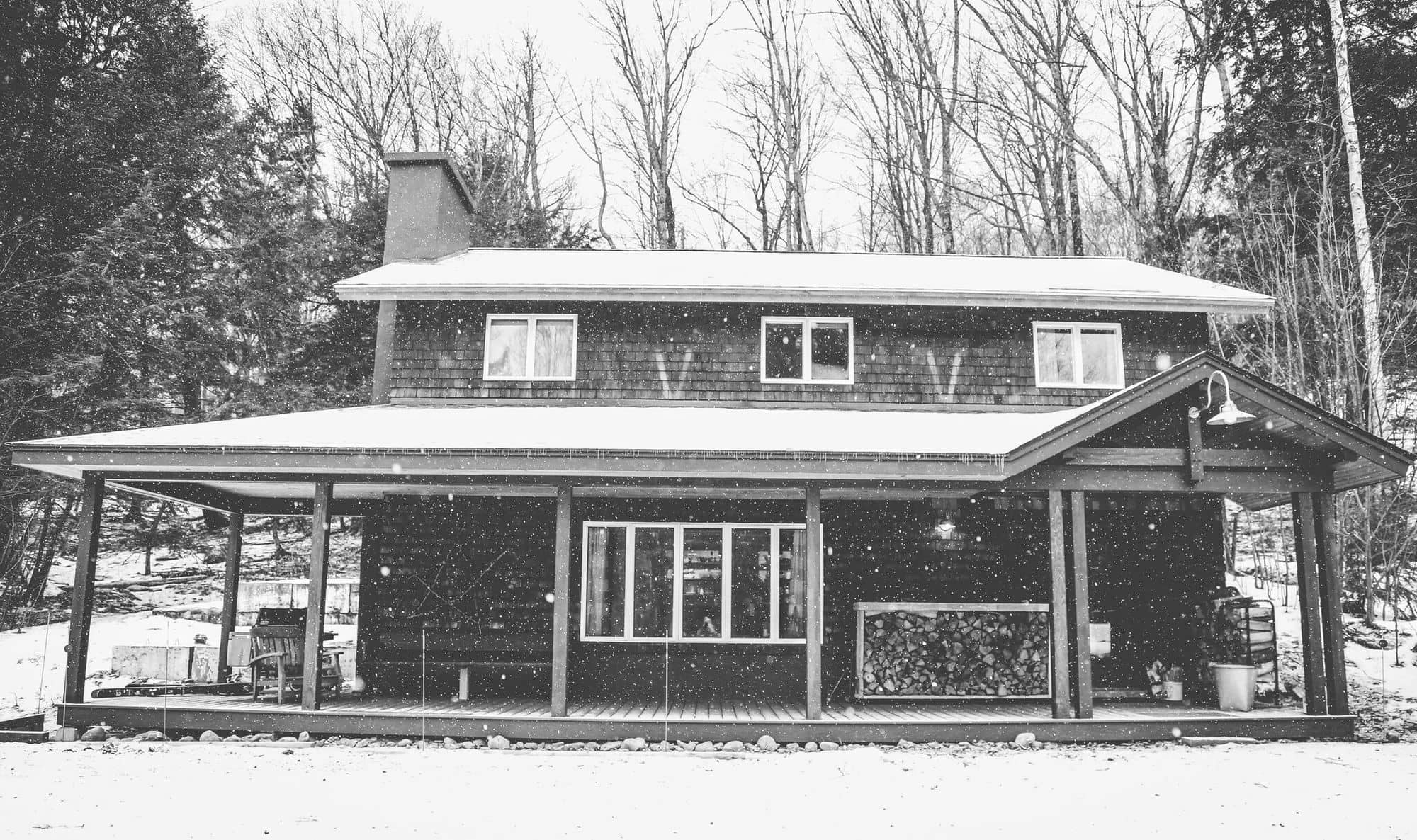 Vermont Cabin Front Porch Robbins Custom Builders