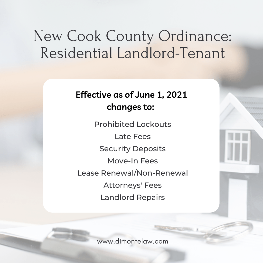 Cook County Enacts New Residential LandlordTenant Ordinance Robbins DiMonte, Ltd.